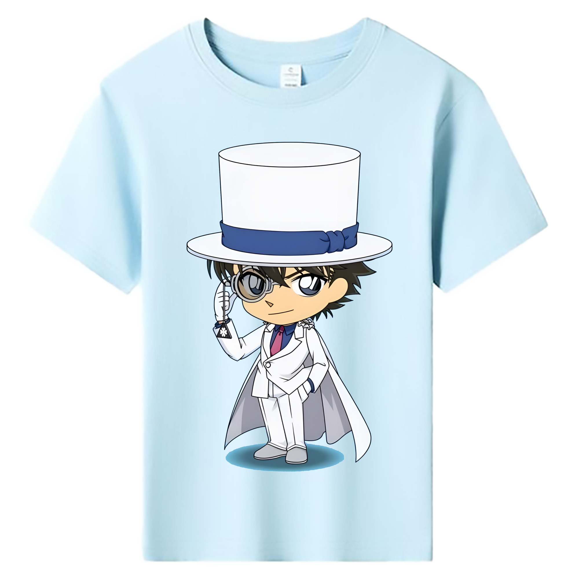 （画像用） 名探偵コナン くろば かいと Detective Conan Kuroba Kaito 綿100％キッズTシャツ（フロントプリント）